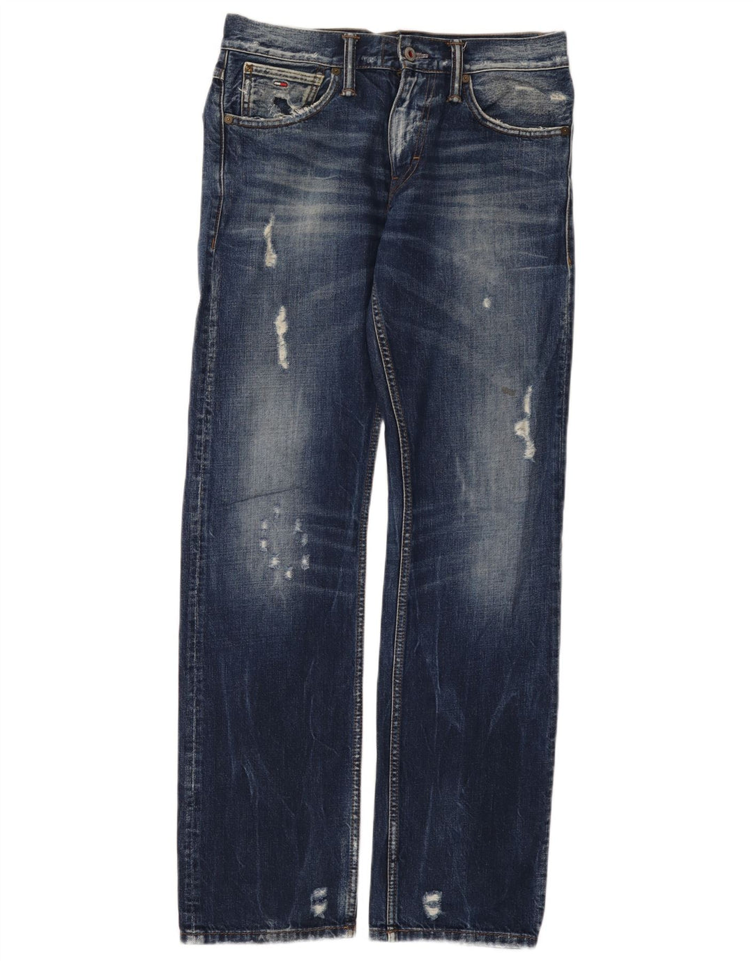 Tommy Hilfiger Ženske Ryder Distressed Regular Straight traperice W29 L32 Plave