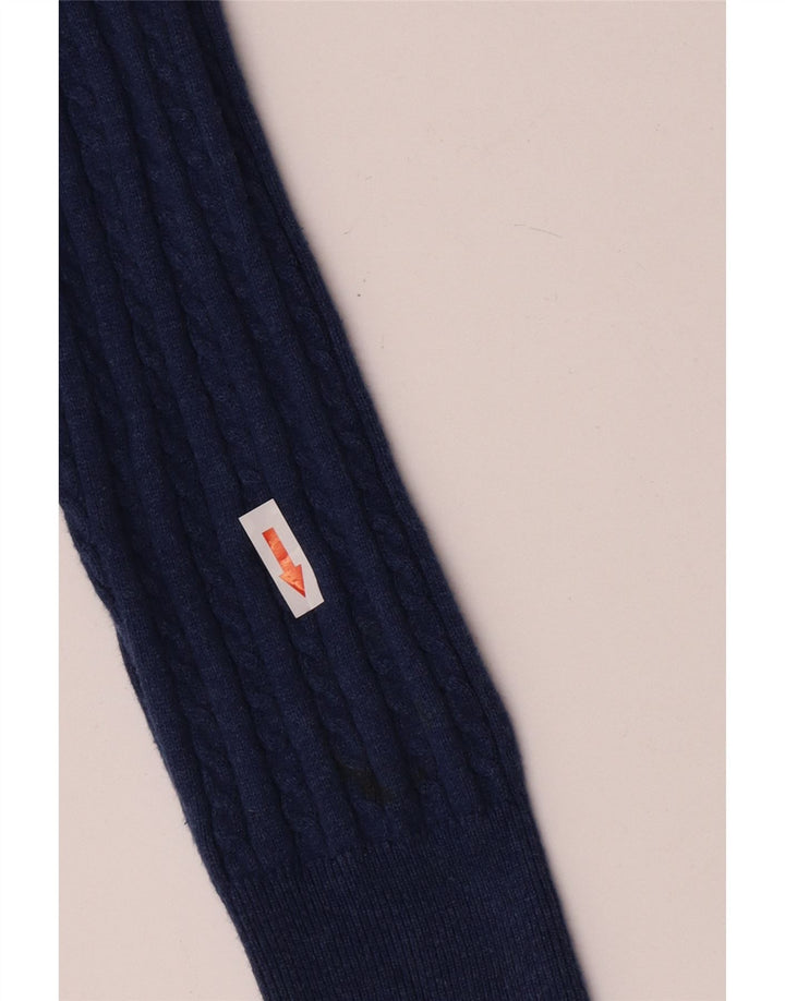 Massimo Dutti ženski džemper sa šal izrezom UK 18 XL plavi pamuk