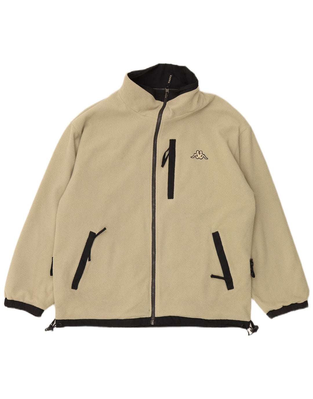 KAPPA Mens Reversible Jacket UK 36 Small Black Colourblock Polyester