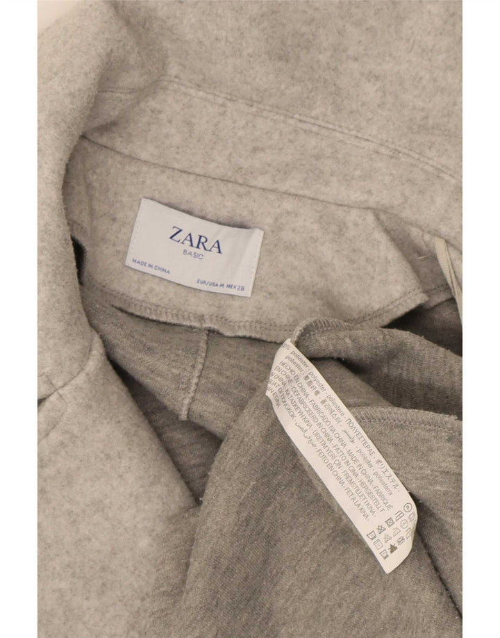 Preveliki ženski kardigan pulover Zara UK 14 srednje sivi poliester