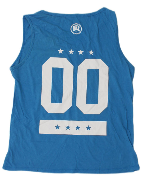 NIKE ženski gornji dio prsluka s grafičkim motivima UK 14 srednje plavi pamuk