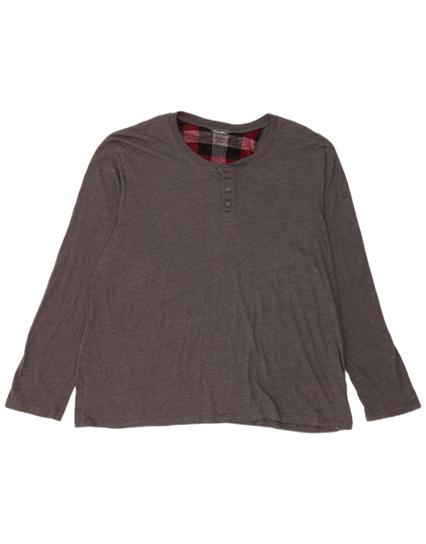 EDDIE BAUER Muška majica dugih rukava 2XL, sivi pamuk