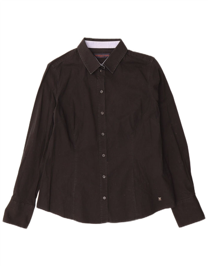 Trussardi Jeans ženska košulja IT 48 XL crni pamuk