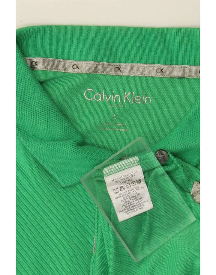 CALVIN KLEIN muška polo majica velika zelena pamuk