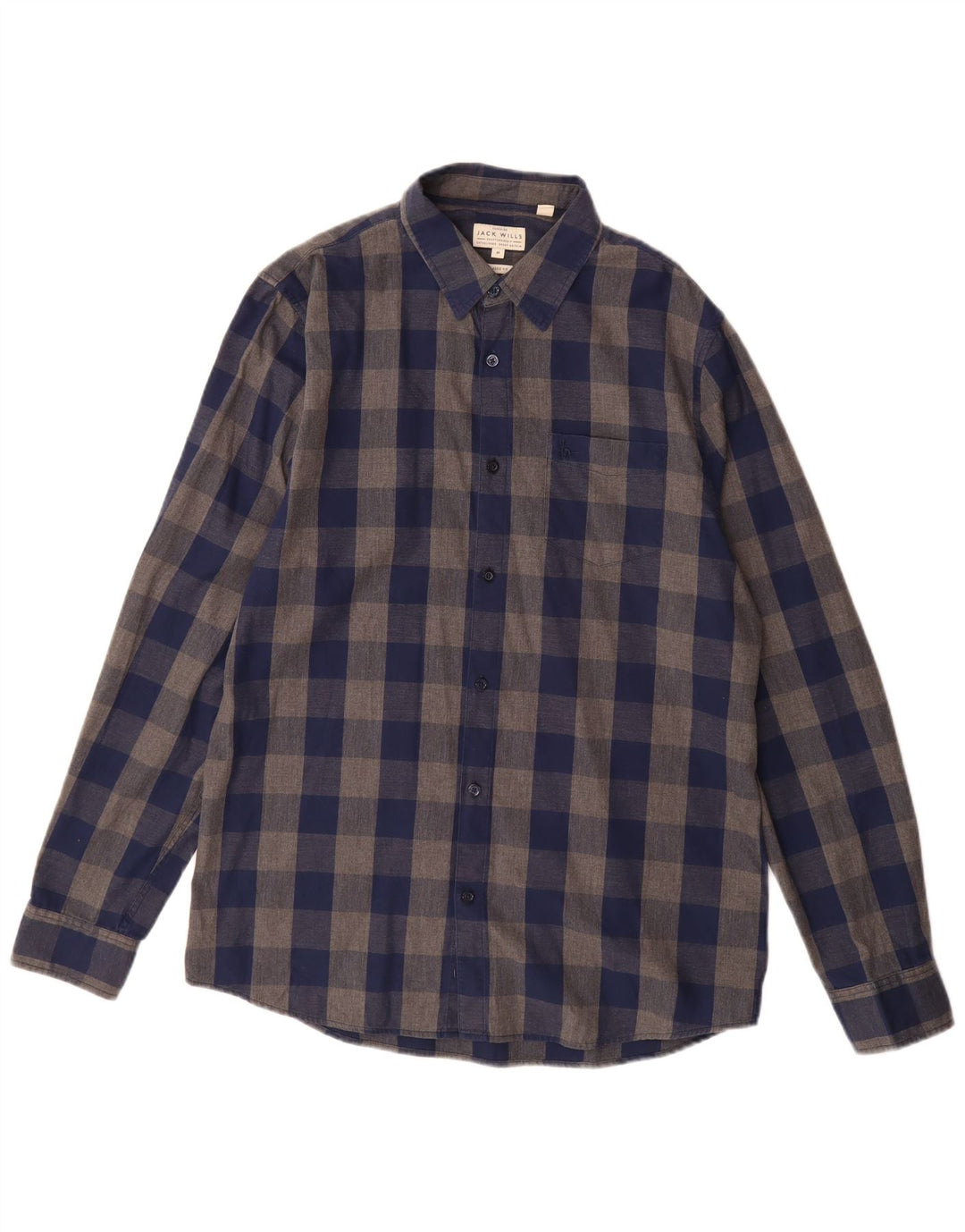 Jack Wills Klasična muška flanelska košulja Srednje tamnoplavi pamuk od ginghama