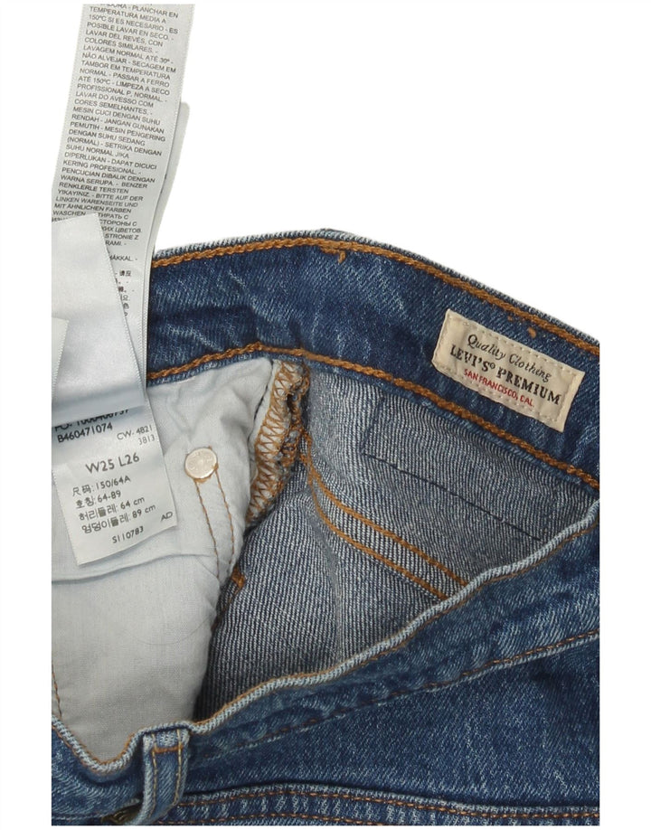 Levi's ženske 501 ravne traperice W25 L26 plavi pamuk