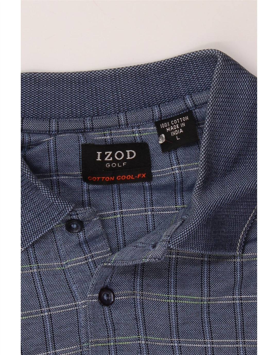 IZOD muška polo majica veliki plavi karirani pamuk