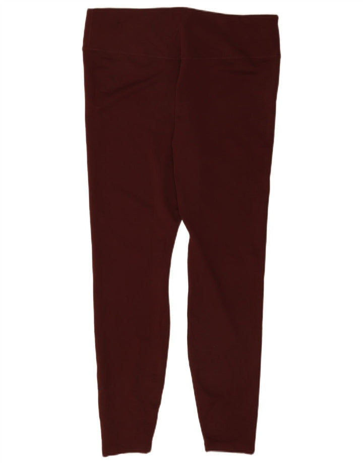 Nike Ženske Dri Fit Leggings UK 20 2XL Kestenjasti Poliester