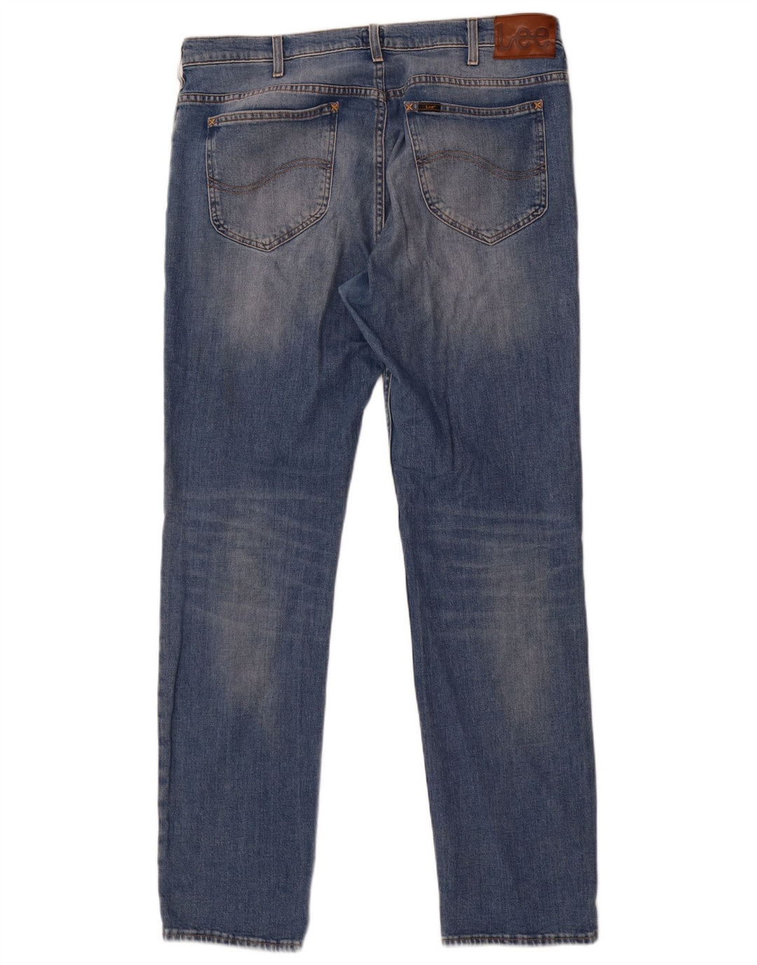 Lee Mens Rider Straight Jeans W36 L32 Plavi pamuk