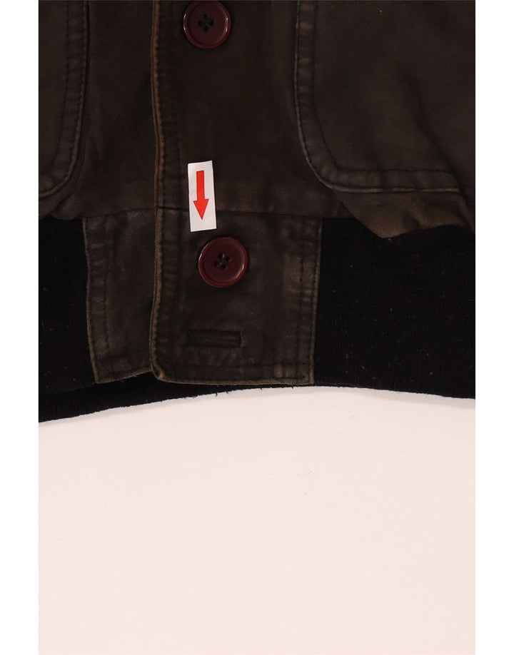 Vintage muška bomber jakna od brušene kože UK 40 Large kaki
