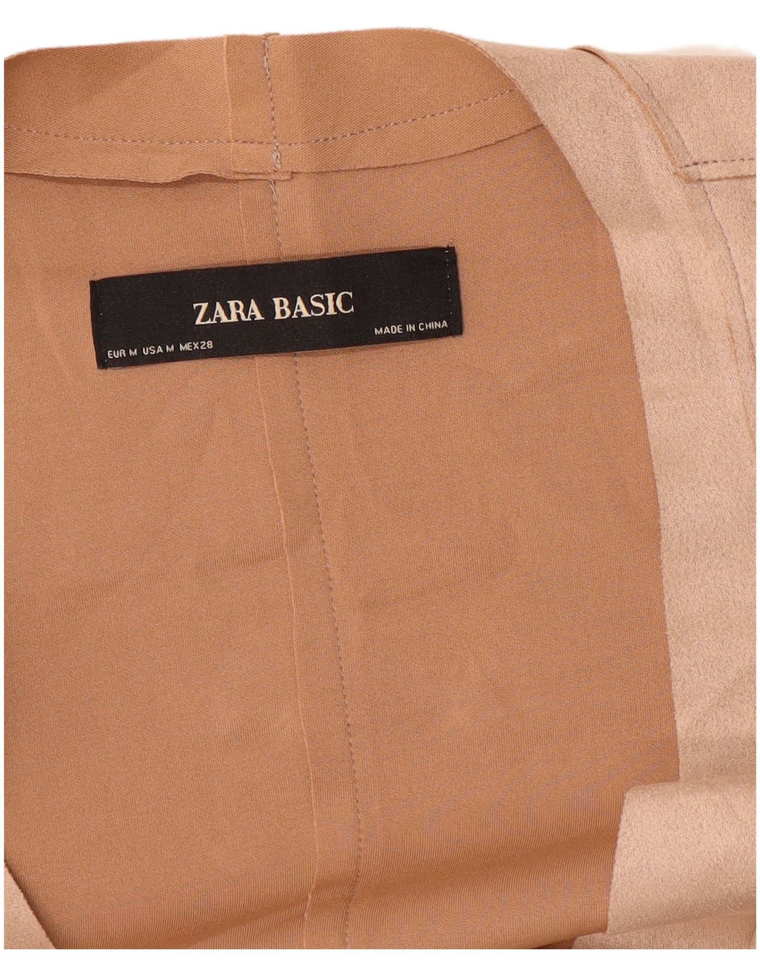 Zara ženski sako od umjetne antilop kože UK 12 srednje bež boje