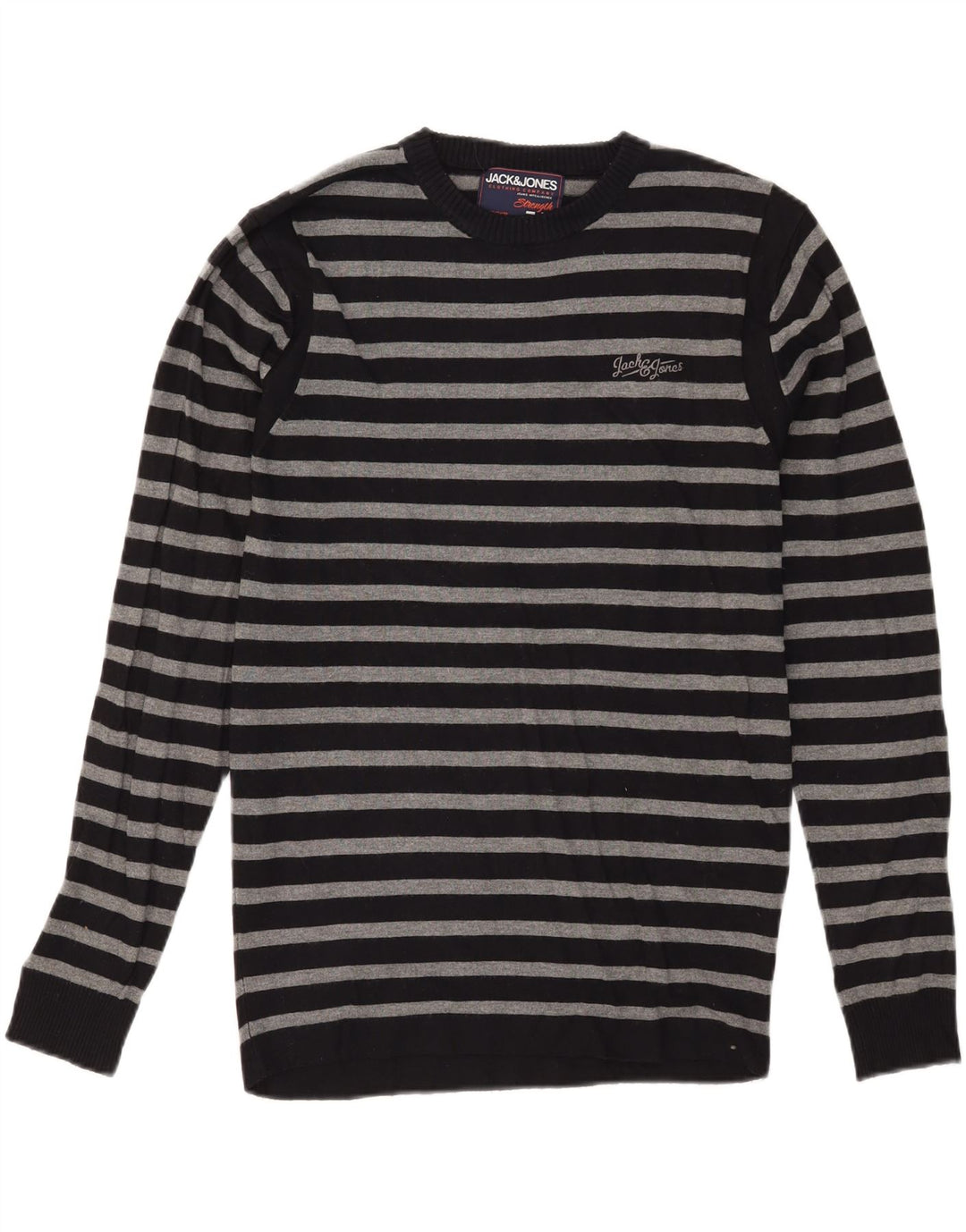 JACK & JONES Muški pulover s okruglim izrezom, velike crne pruge
