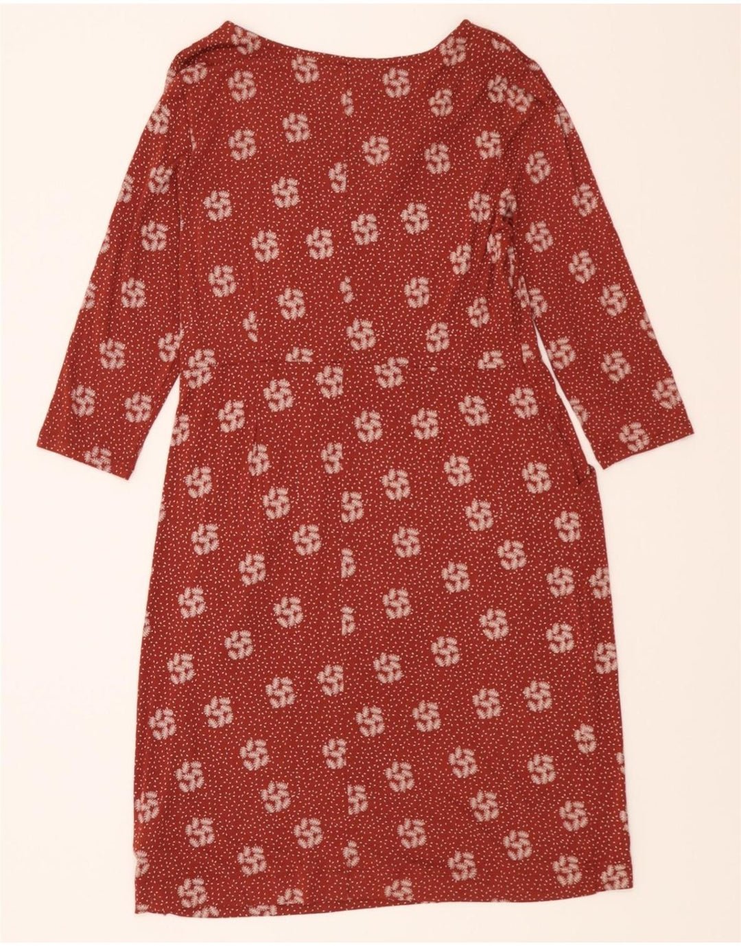 WHITE STUFF Womens Abstract Pattern A-Line Dress UK 12 Medium Red Vintage White Stuff and Second-Hand White Stuff from Messina Hembry 