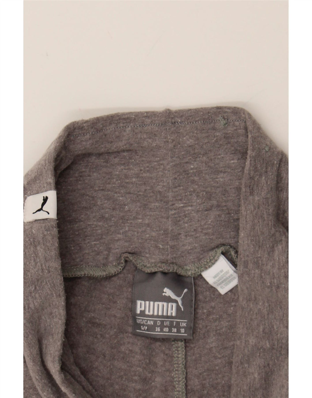 PUMA Womens Graphic Leggings UK 10 Small  Grey Cotton Vintage Puma and Second-Hand Puma from Messina Hembry 