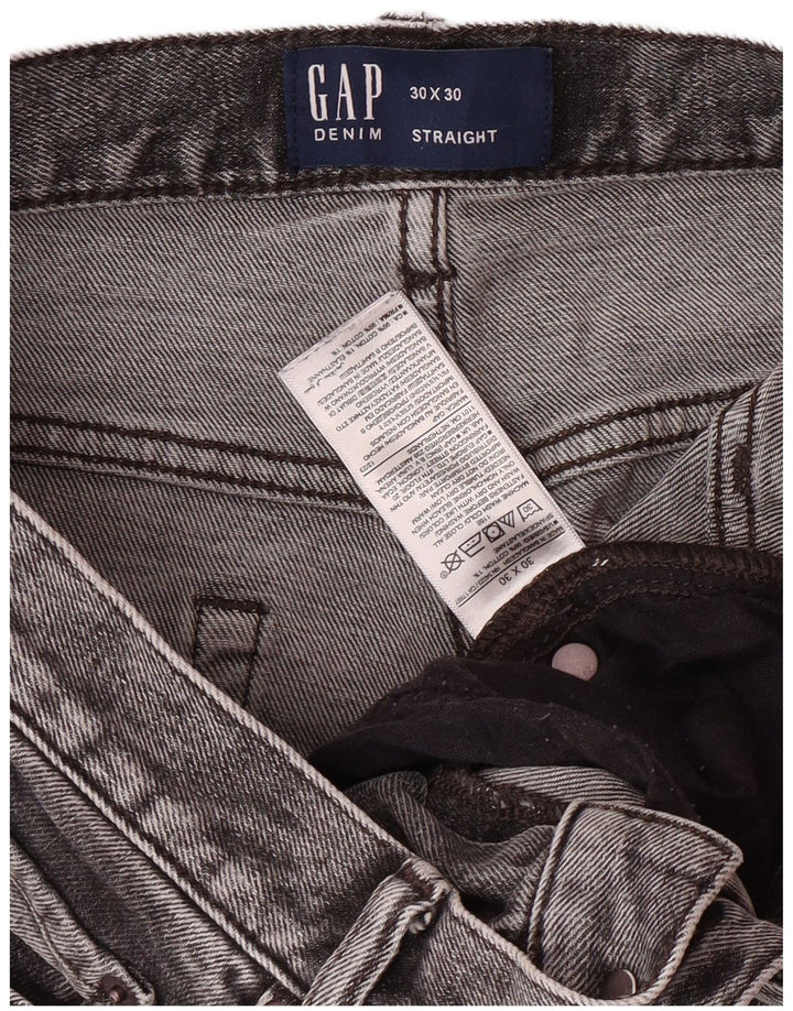 GAP Womens Straight Jeans W30 L30 Grey Cotton