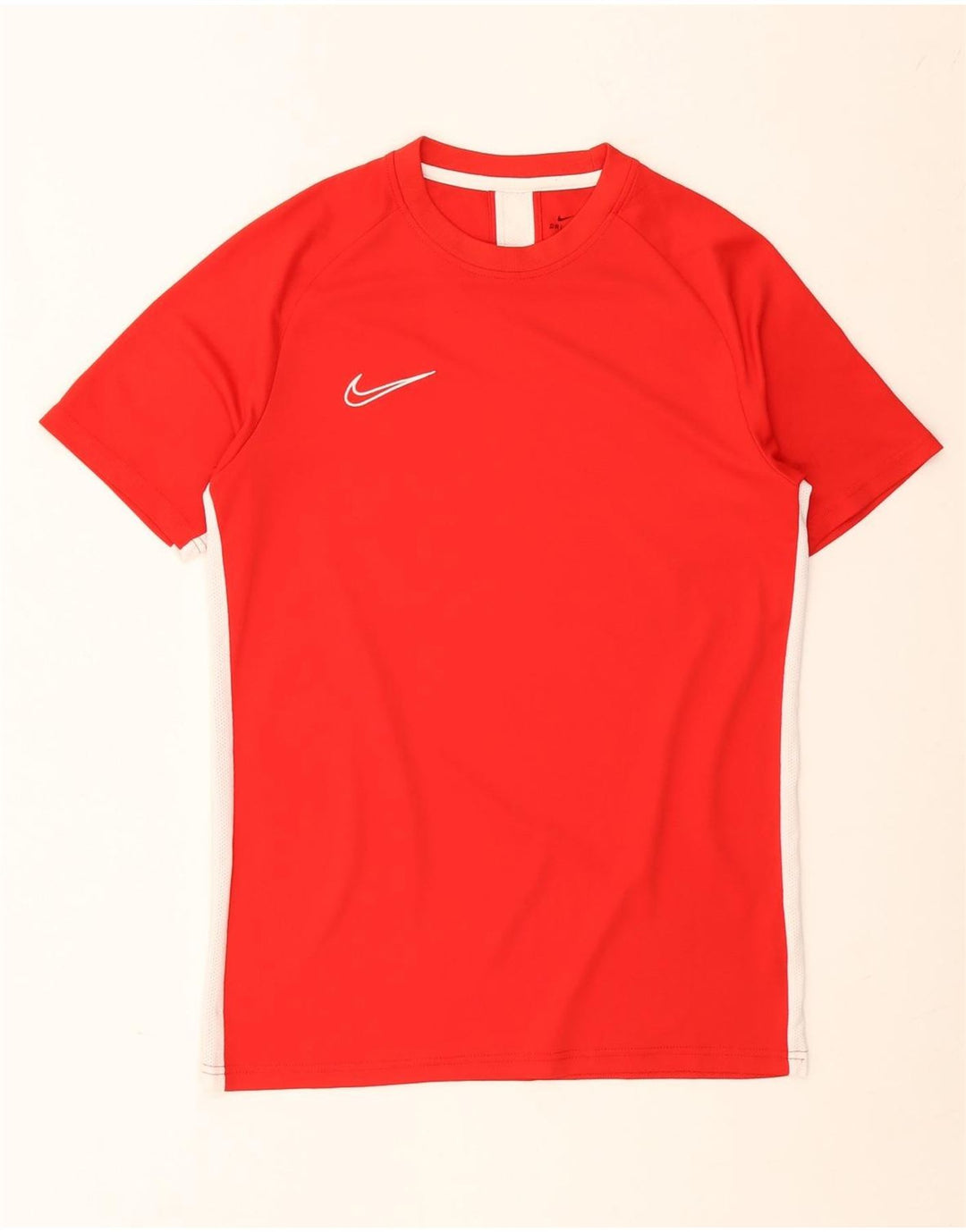 Nike Dri Fit T-Shirt Top Medium Red Colourblock