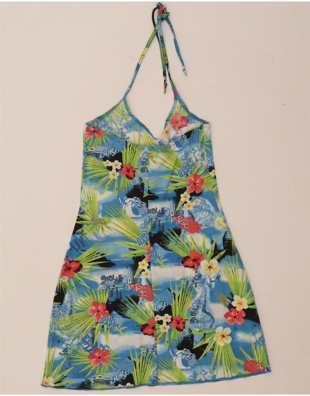 O'NEILL Ženska haljina s halterima UK 14 Veliki raznobojni cvjetni poliamid