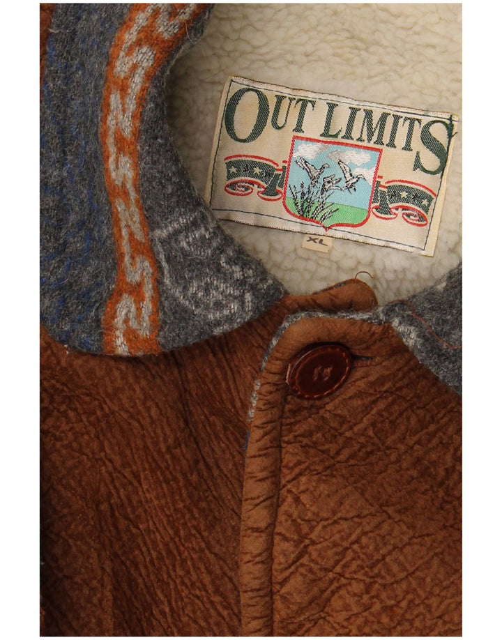 VINTAGE muška šerpa jakna UK 42 XL tamnoplava Fair Isle