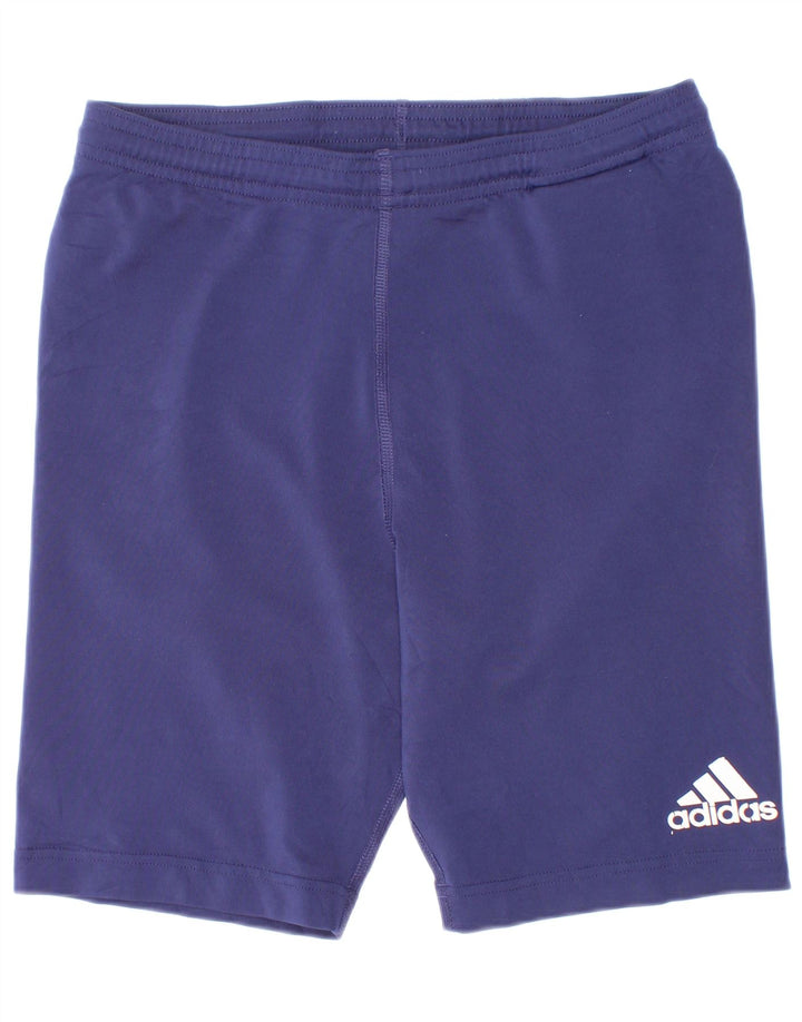 Sportske kratke hlače Adidas za dječake 13-14 godina tamnoplavi poliester