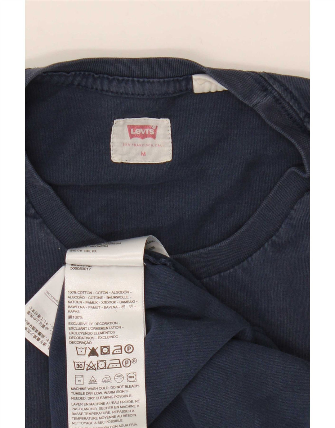 Levi's muška majica kratkih rukava srednje tamnoplavi pamuk