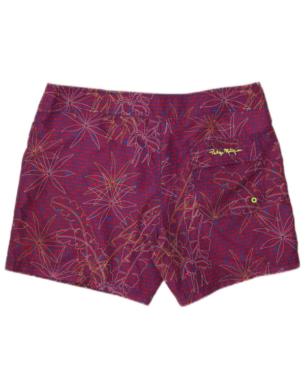 Philippe Matignon Mens Graphic Swimming Shorts Large Purple Floral