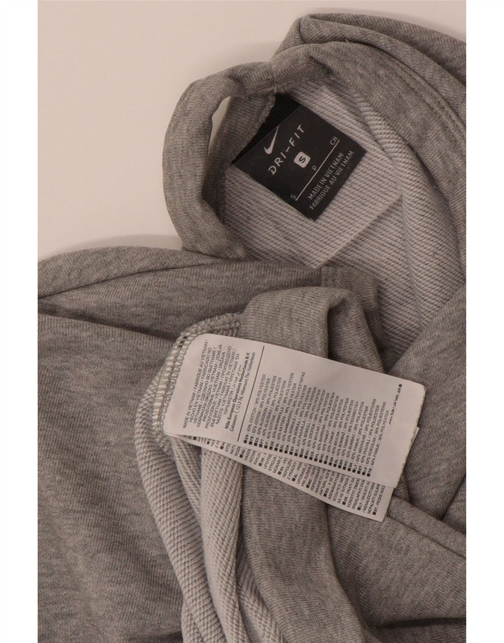 NIKE Womens Dri Fit Oversized Sweatshirt Jumper UK 10 Small Grey Cotton Vintage Nike and Second-Hand Nike from Messina Hembry 