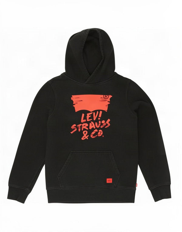 Levi's Boys majica s kapuljačom s kapuljačom 13-14 godina, crni pamuk