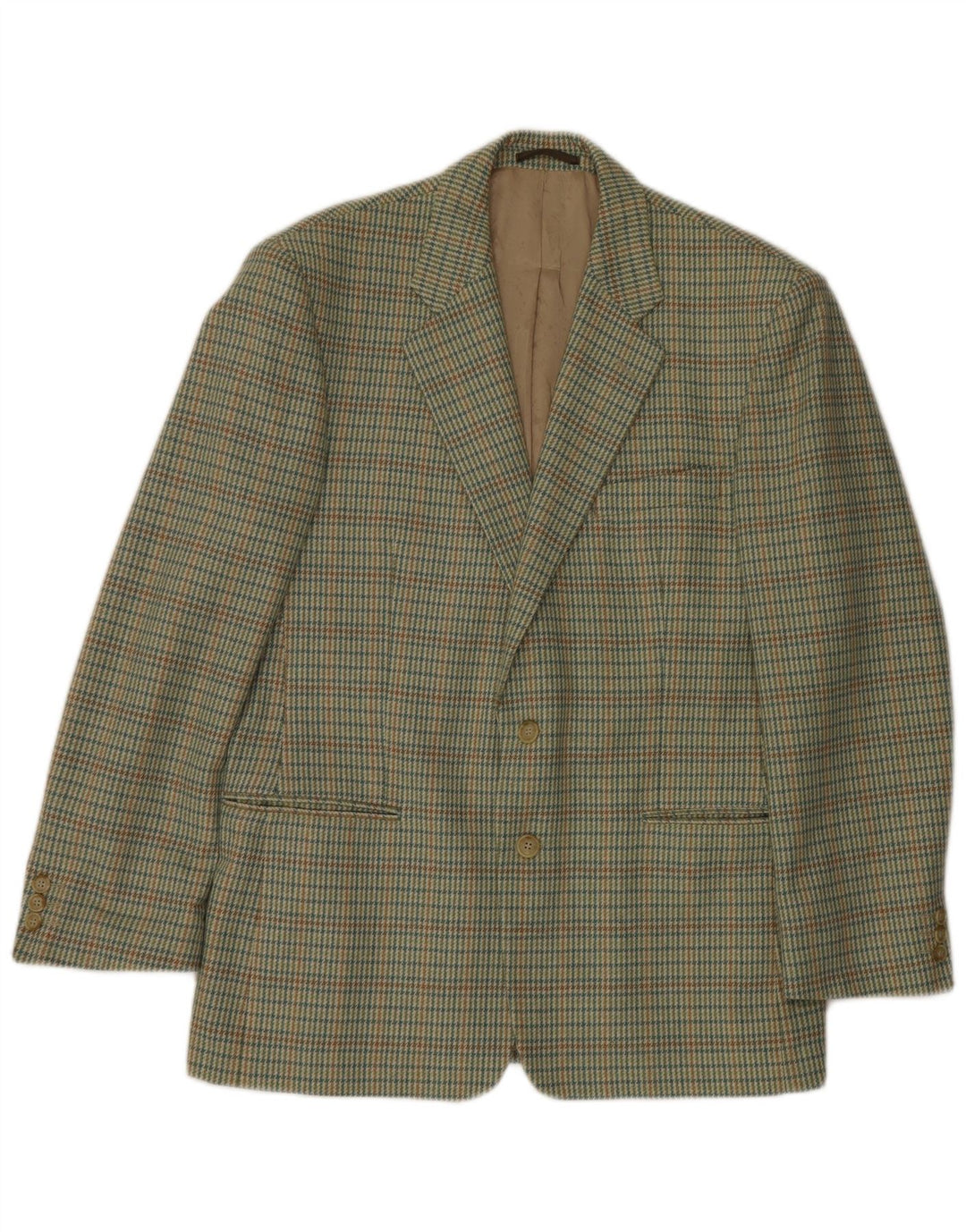 Lebole muška jakna sa 2 gumba IT 50 Large Green Houndstooth Wool