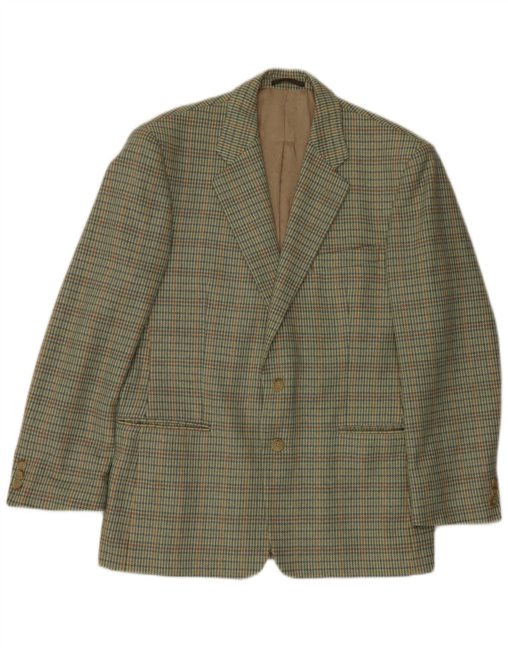 Lebole muška jakna sa 2 gumba IT 50 Large Green Houndstooth Wool