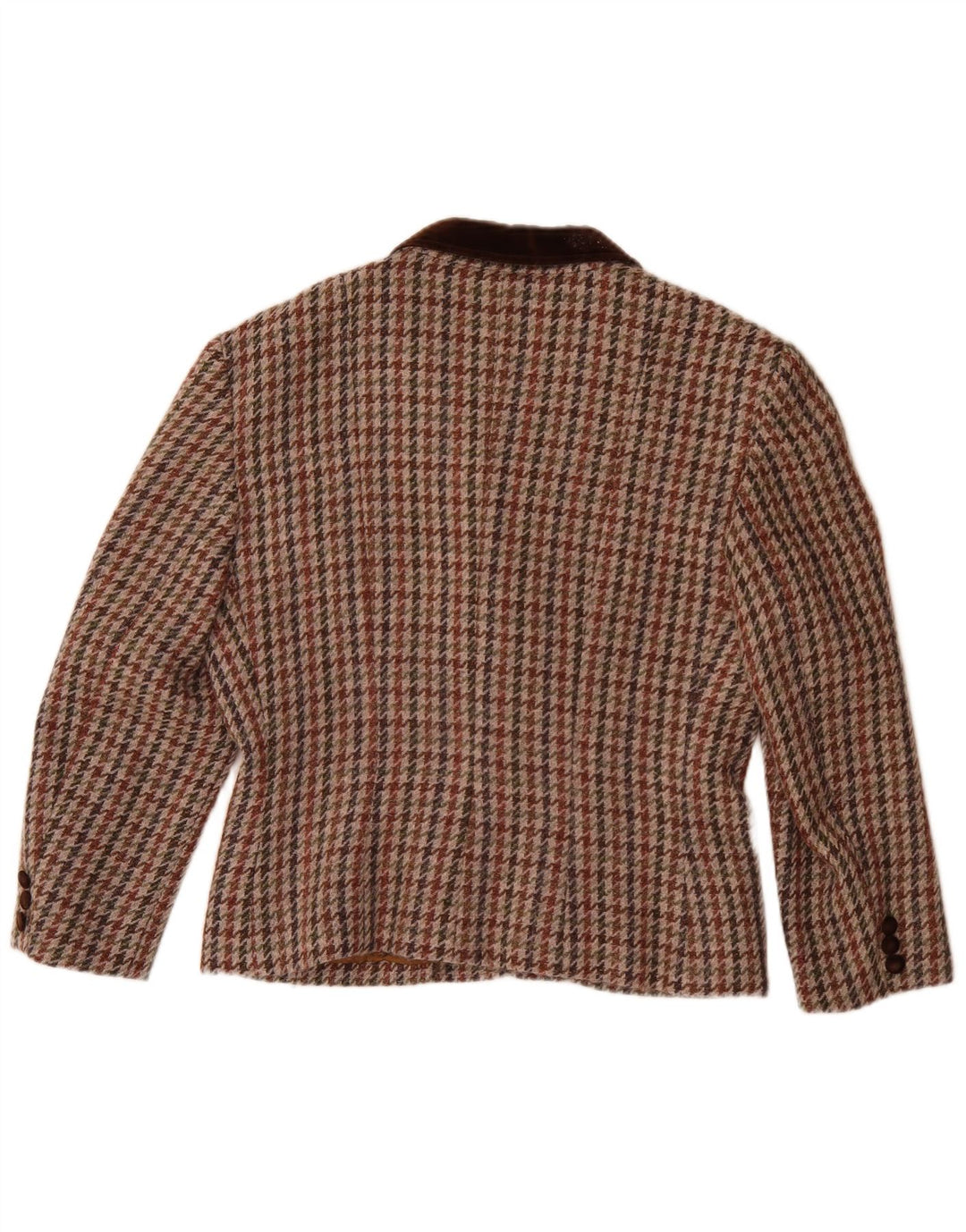 Vintage ženski sako s 5 gumba IT 46, veliki raznobojni houndstooth