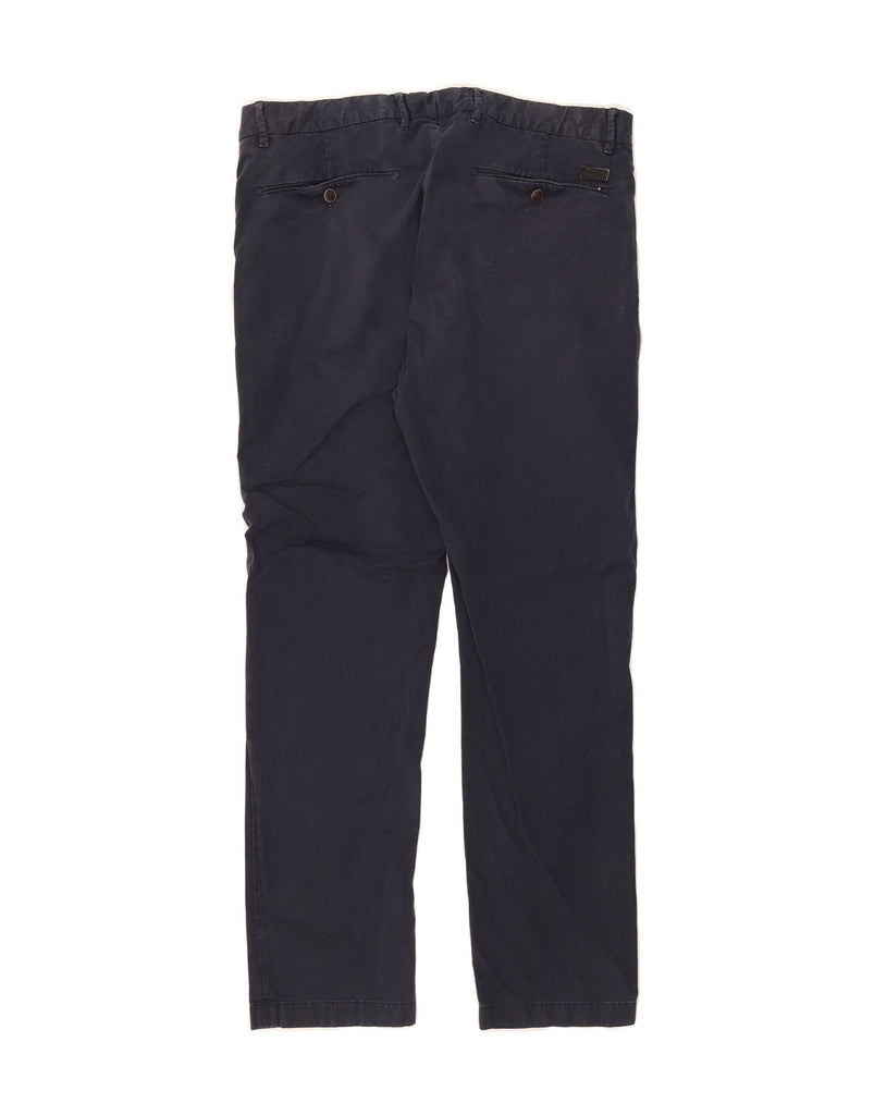 STRELLSON Mens Slim Chino Trousers W36 L30 Navy Blue Cotton Vintage Strellson and Second-Hand Strellson from Messina Hembry 