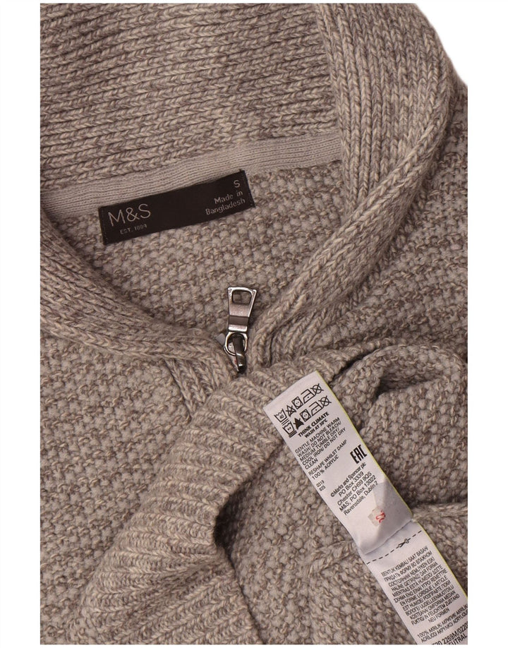 Marks & Spencer muški pulover s polo ovratnikom mali sivi akril