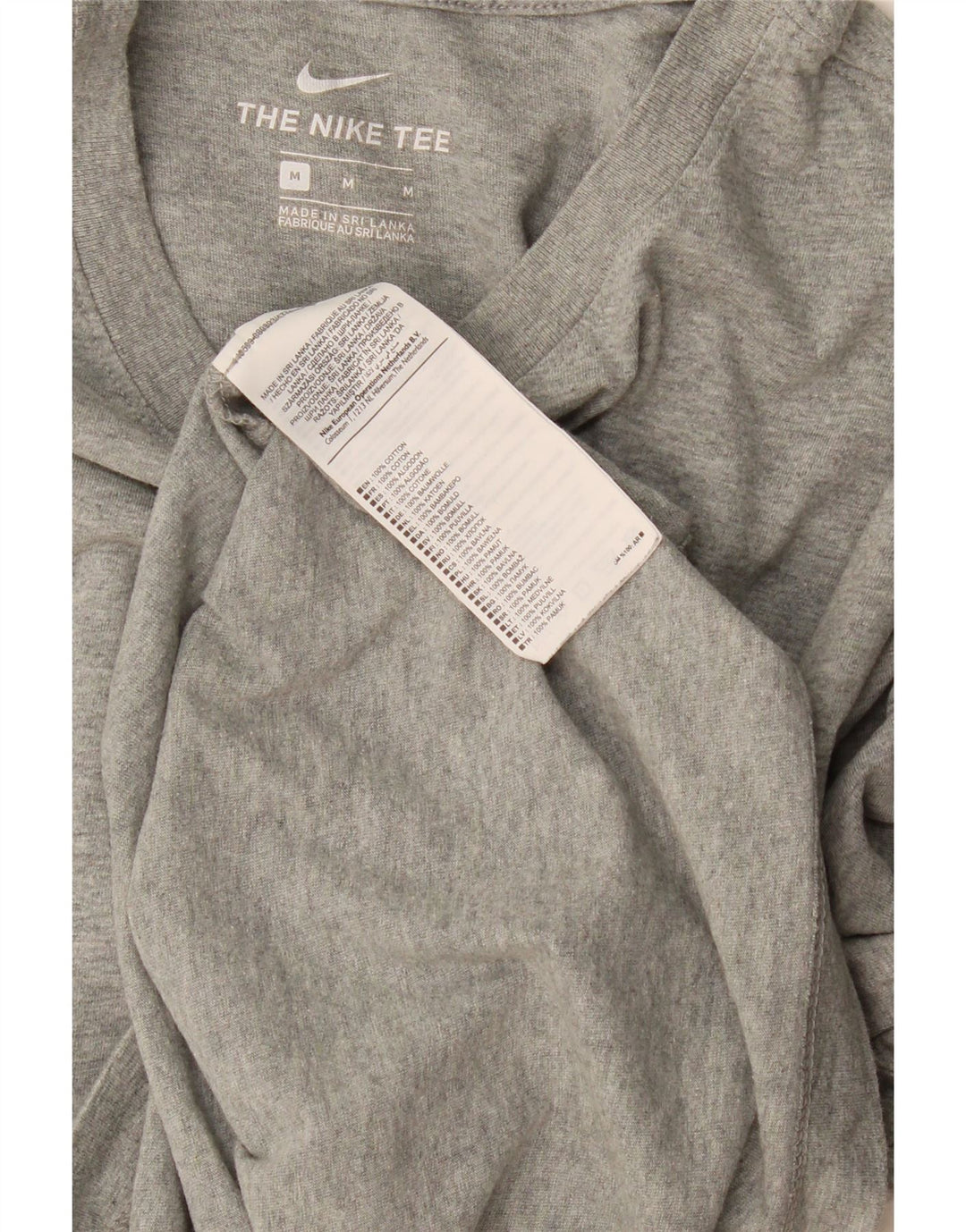 Nike Mens The Tee T-Shirt Top srednje sivi pamuk