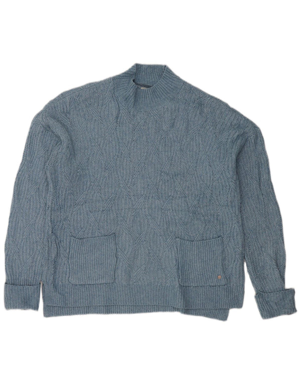 Fat Face ženski prekomjerni džemper s kornjačičastim ovratnikom UK 10 Small Blue