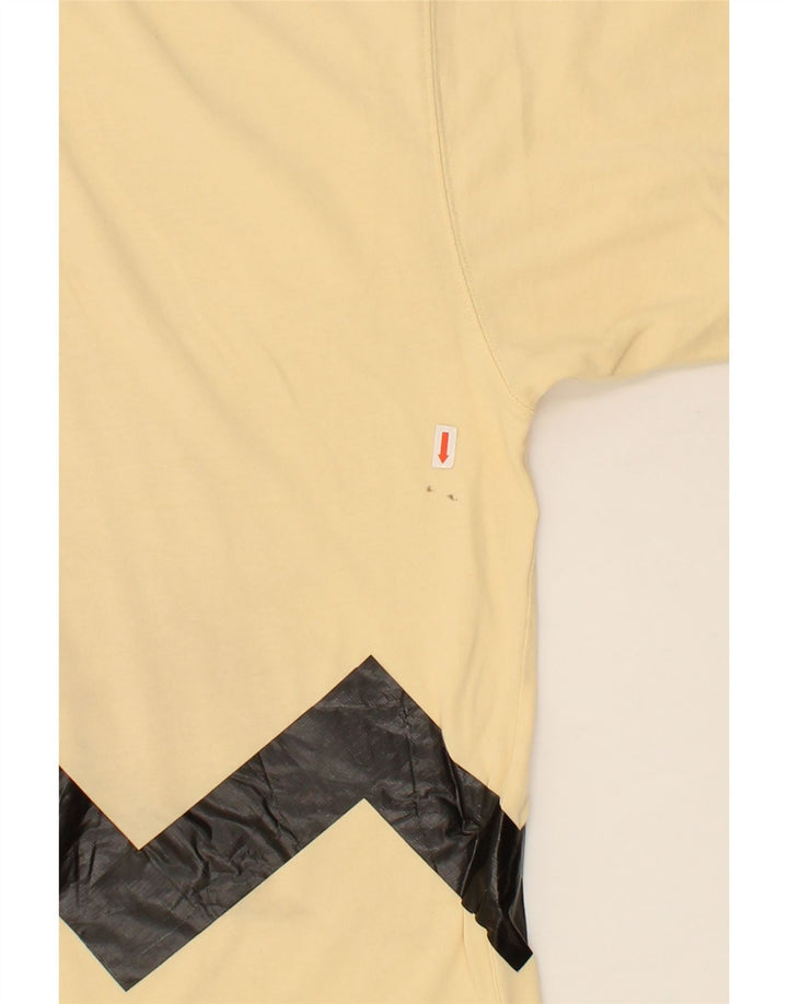 IZOD Mens Polo Shirt Medium Beige Chevron Cotton Vintage Izod and Second-Hand Izod from Messina Hembry 