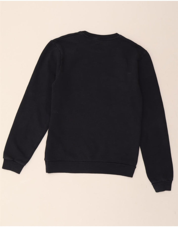 JACK WILLS Mens Graphic Sweatshirt Jumper Small Navy Blue Cotton Vintage Jack Wills and Second-Hand Jack Wills from Messina Hembry 
