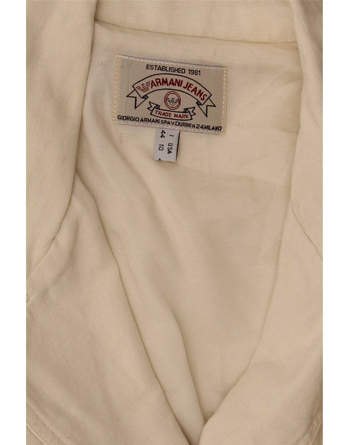 Armani Jeans Ženska jakna s 3 gumba IT 44 Srednje bijela