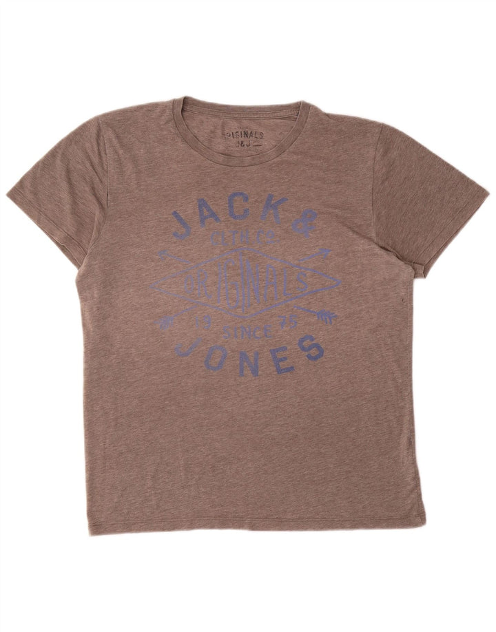 Jack & Jones muška majica kratkih rukava s velikim sivim flekama od poliestera