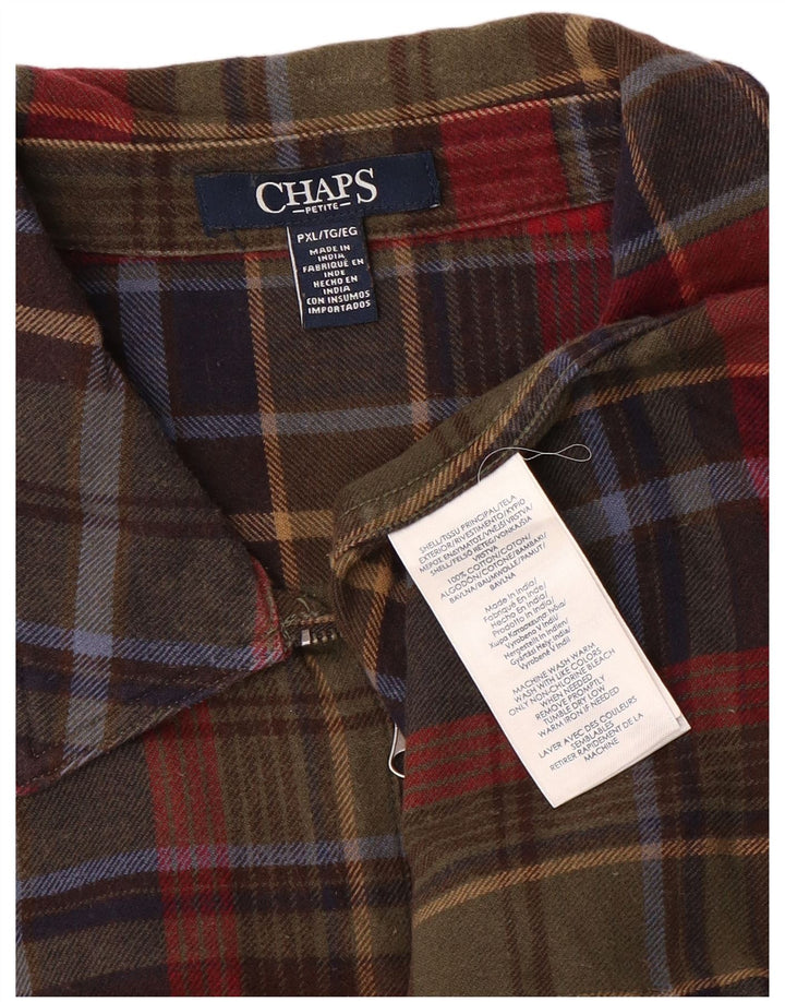 CHAPS Ženska flanelska košulja UK 18 XL Šareni karirani pamuk