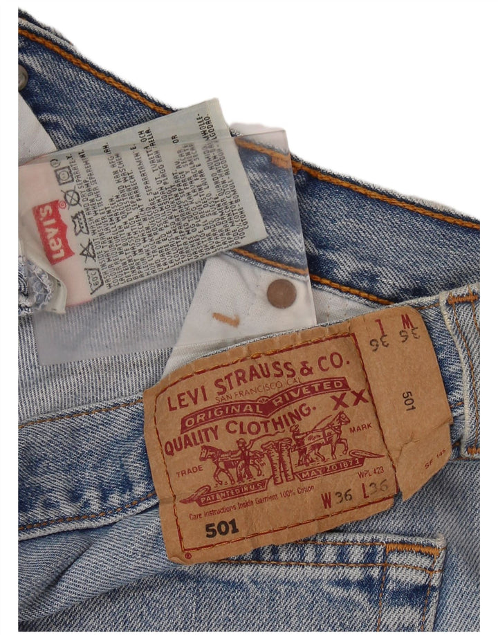 LEVI'S muške 501 traper kratke hlače W36 veliki plavi pamuk