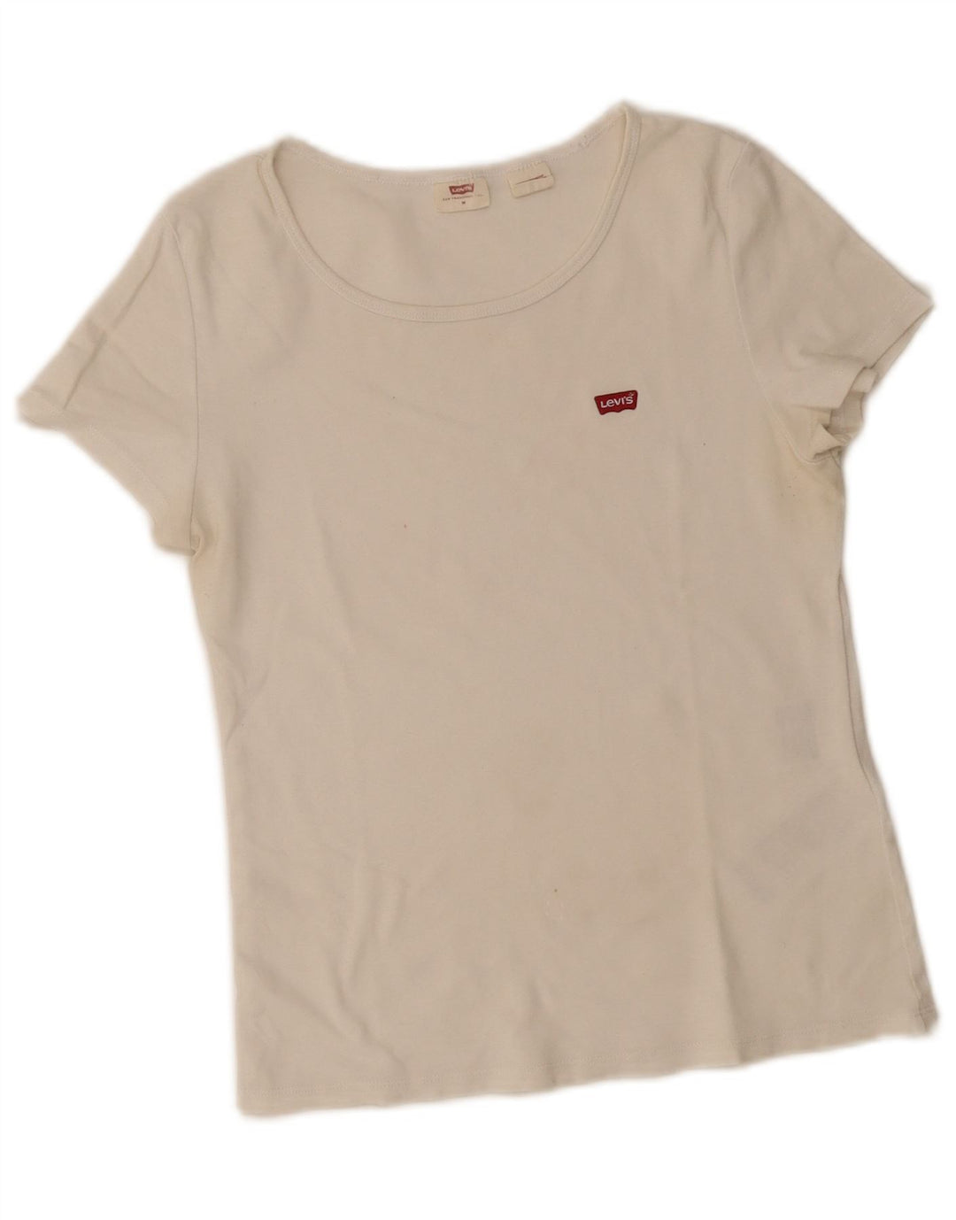 Levi's ženska majica kratkih rukava UK 12 Srednje bijeli pamuk