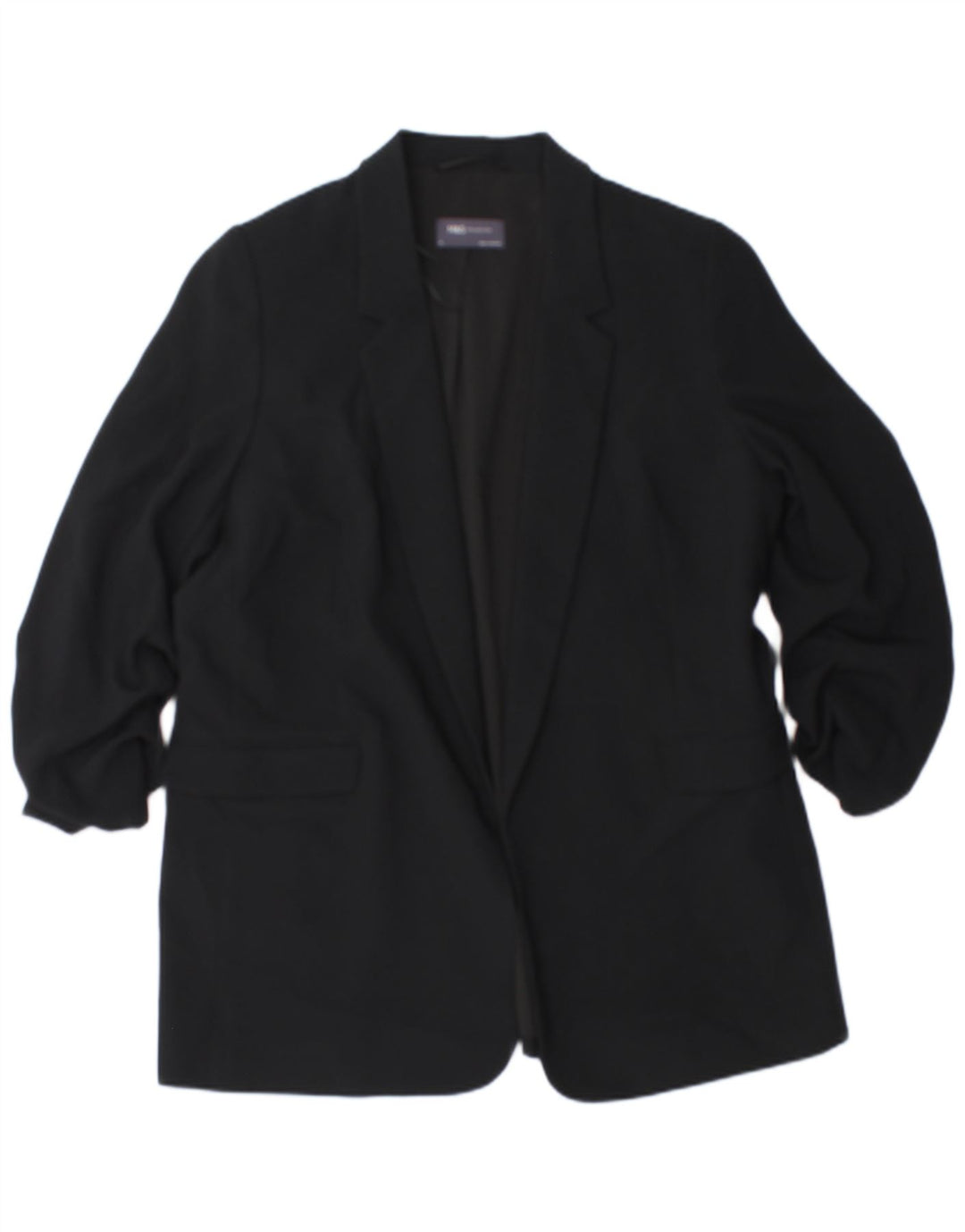 Marks & Spencer ženska jakna s otvorenim sakoom s 3/4 rukava UK 18 XL crna