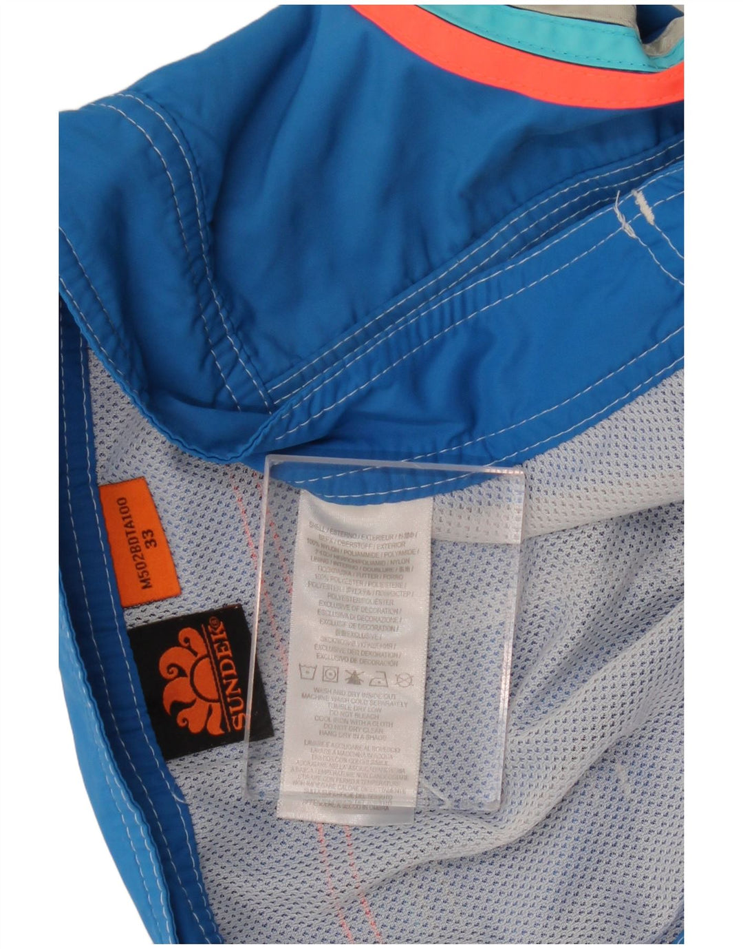 SUNDEK muške kratke hlače za plivanje s plavim prugama srednje veličine