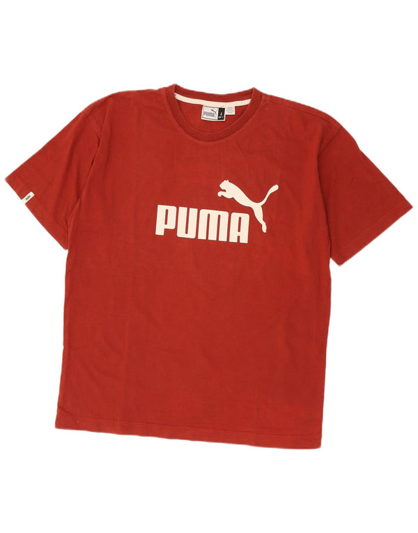 Puma muška velika smeđa majica s grafičkim motivima