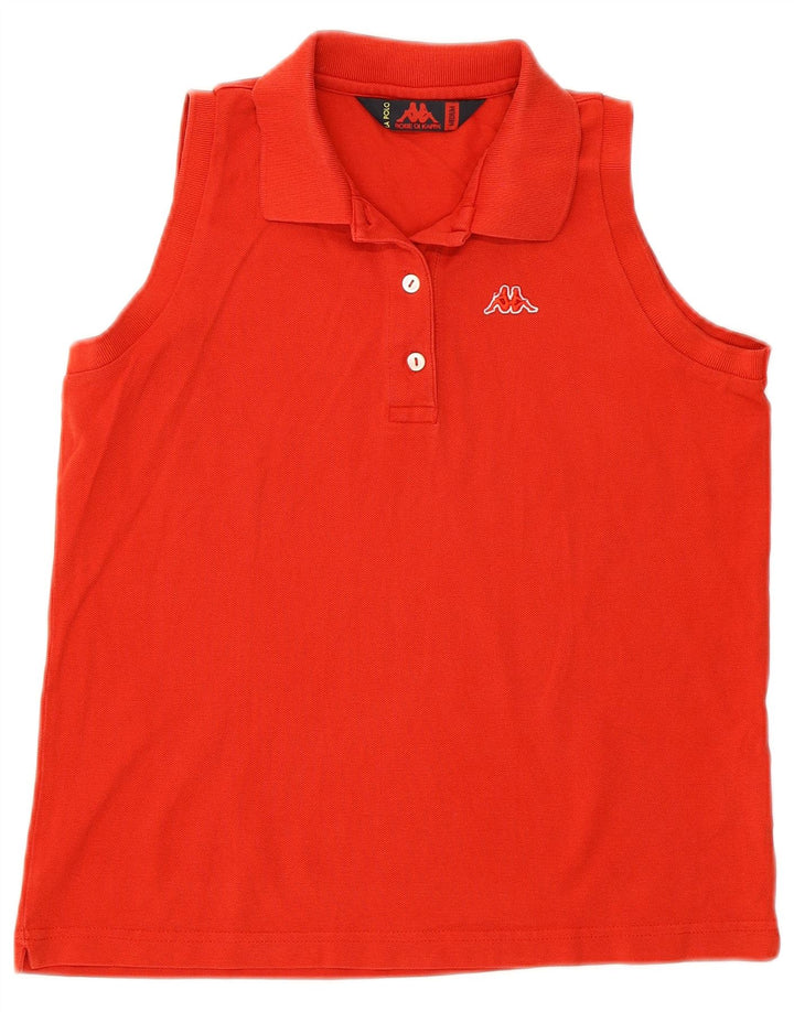 KAPPA ženska polo majica bez rukava UK 14 Srednje crveni pamuk