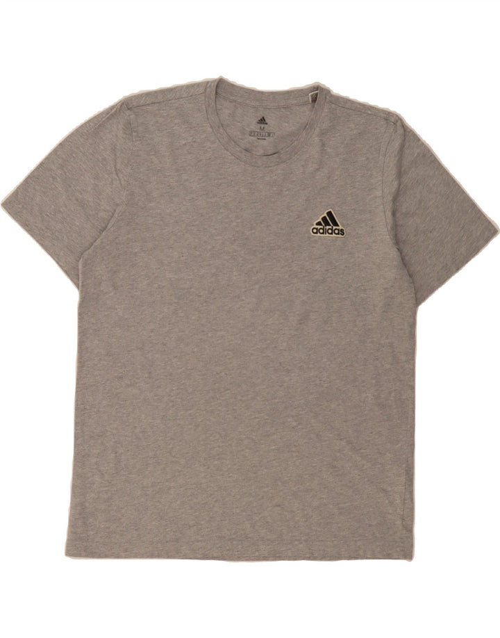 ADIDAS Mens T-Shirt Top Medium Grey Cotton Vintage Adidas and Second-Hand Adidas from Messina Hembry 