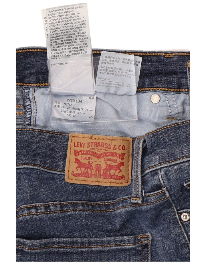 LEVI'S ženske uske traperice 311 za oblikovanje W30 L34 plavi pamuk