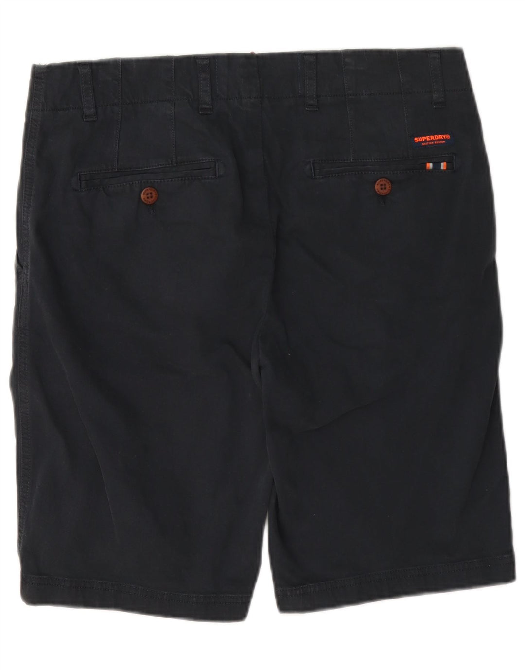 Superdry muške chino kratke hlače W32 srednje tamnoplavi pamuk