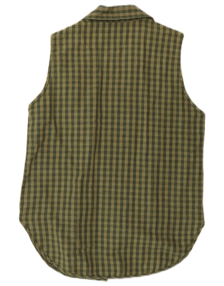 Timberland ženska bluza košulja bez rukava US 6 Srednji kaki gingham platno