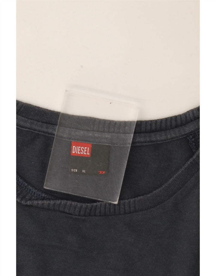 DIESEL Muška majica s grafičkim motivima XL tamnoplava